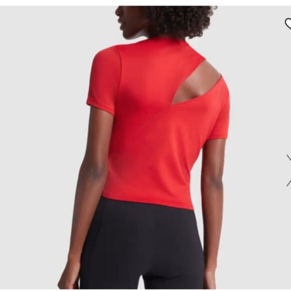 Goop Sport x Proenza Schouler Red Short Sleeve Cutout Top Size Small NWOT - Picture 3 of 6